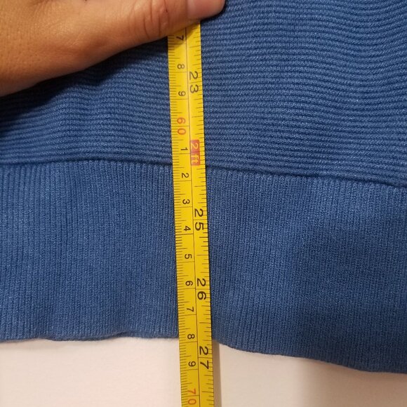 Le31 Men's Blue Crew Neck Knit Pullover Long Sleeve Sweater Top Causal Sz Medium - Picture 4 of 5